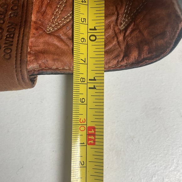 1960s Rodeo Suede Cowboy Boots 11.5 D Rough Out USA Made - Picture 5 of 16